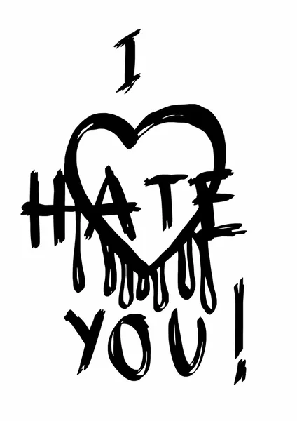 Te odio. — Foto de Stock