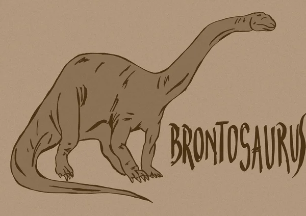 ブロントサウルス ヴィンテージ — ストック写真