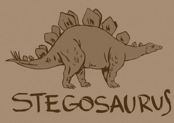 Stegosaurus 빈티지 — 스톡 사진