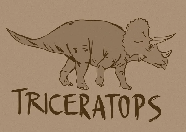Vintage de triceratops — Foto de Stock