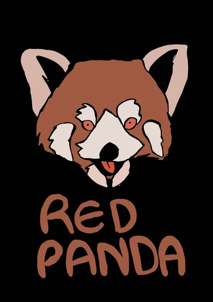 Panda červená ikona — Stock fotografie