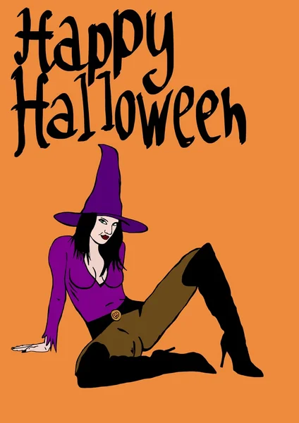 Feliz bruja de Halloween — Foto de Stock