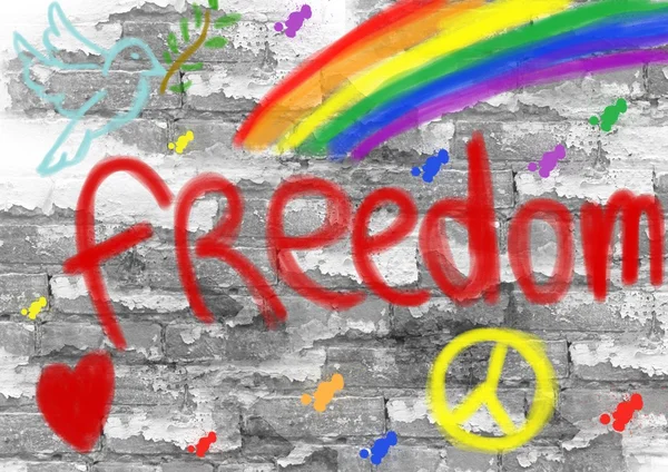 Freedom murals — Stock Photo, Image