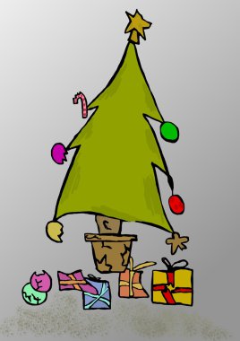 Kriz Noel ağacı görüntüsünü