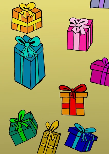 Imagen del patrón de paquetes de regalo —  Fotos de Stock