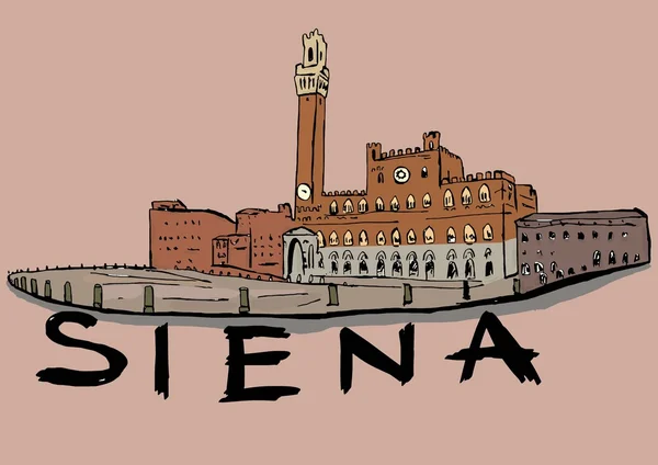 Image of Siena,Campo Square — Stock Photo, Image
