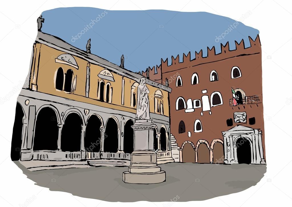 Image of Signori Square in Verona