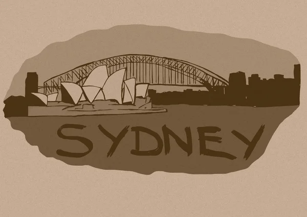 Vintage-Bild von Sydney City — Stockfoto