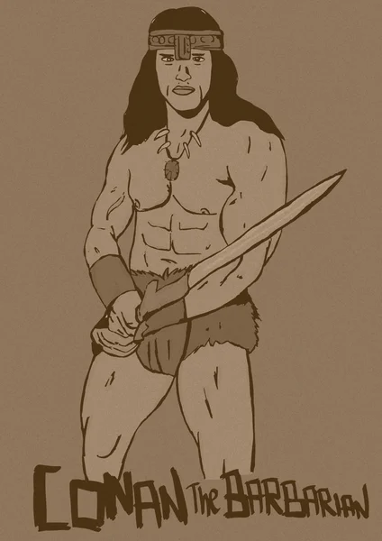 Conan der barbarische Jahrgang lizenzfreie Stockfotos