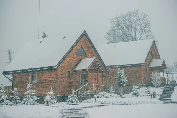 Hory Zimní Resort Ticho Krásný Výhled Čerstvý Vzduch — Stock fotografie