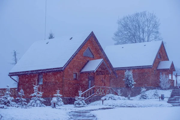 Hory Zimní Resort Ticho Krásný Výhled Čerstvý Vzduch — Stock fotografie