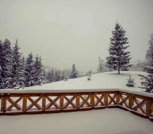 Montanhas Inverno Resort Silêncio Bela Vista Fresco — Fotografia de Stock