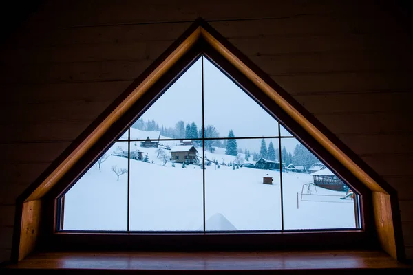Góry Zima Resort Cisza Piękny Widok Świeże Powietrze — Zdjęcie stockowe