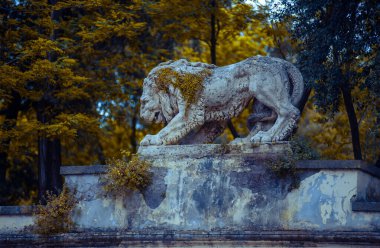 Taş aslan mermer aslan heykeli çok güzel.