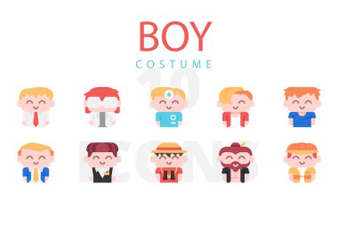 Erkek Kostümleri ikonlarının vektör illüstrasyonu 