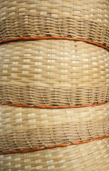 Artesanato cesta de bambu fundo — Fotografia de Stock
