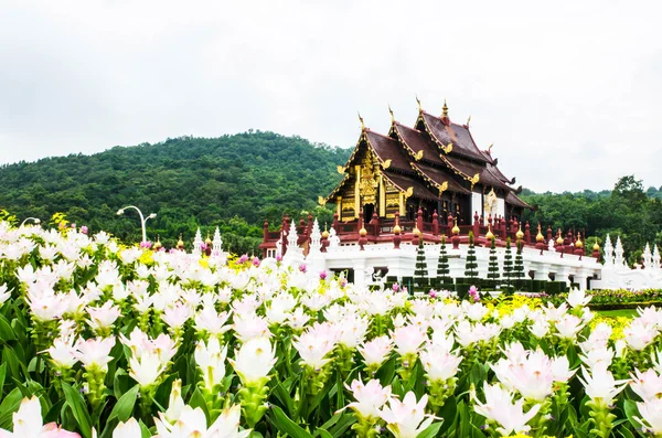 Arquitectura en el estilo Lanna, Chiang Mai, Tailandia — Foto de Stock