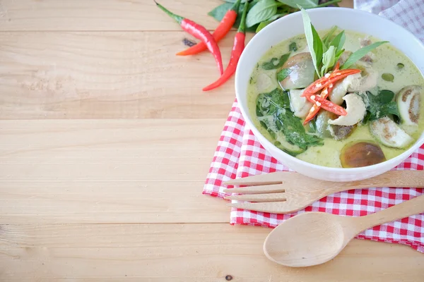 Green curry chicken , Thai cuisine — Stock Photo, Image