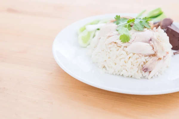 Steam Chicken with Rice — Stock Photo, Image