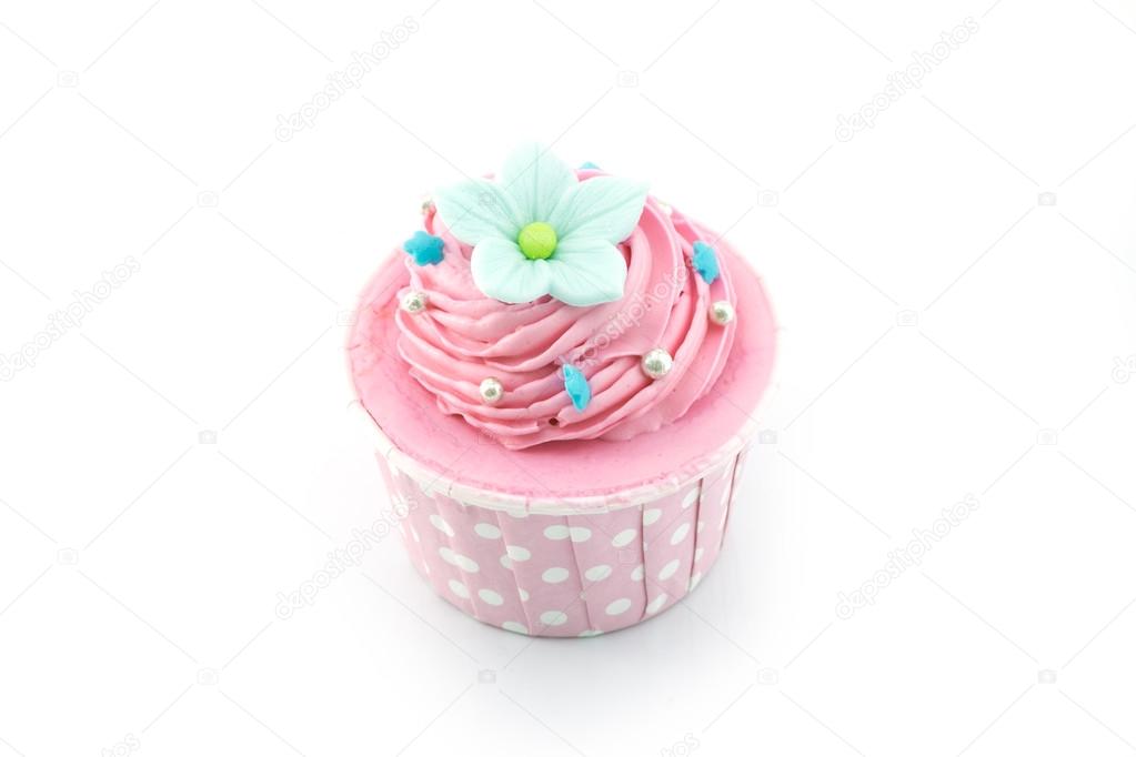 Colorful color cupcake isolated