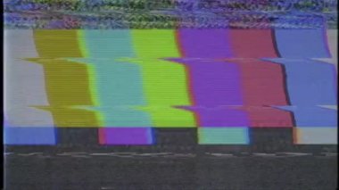 Eski tip televizyonun sinyali yok. Statik renk gürültüsü. Arıza Hatası Video Hasarı. Kötü parazit. Kırık anten. Bozukluk ve titreşim, analog televizyon sinyali. Dikey renk çubukları