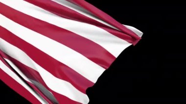 Amerikan Bayrağı Geçişi Kapanıyor. Amerika Birleşik Devletleri bayrağının 3D görüntüsü. Haberler için uygun, 4 Temmuz Bağımsızlık Günü, siyaset şovu, Başkanlık Günü. Alfa Kanalı ile
