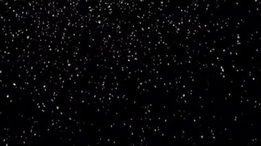 Siyah zemine kar yağıyor. 3d FX