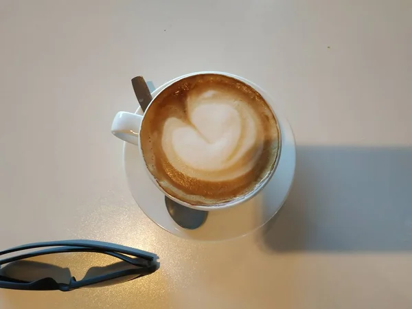 Caffè Con Forma Cuore — Foto Stock