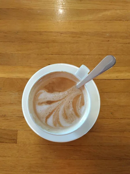 Coffe Com Bela Forma Leite — Fotografia de Stock