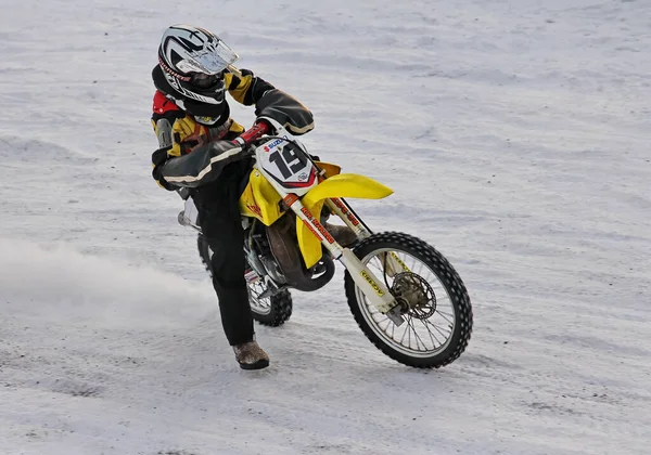 Rusya Volgodonsk Ocak 2015 Motosiklet Ralli Kros Yarış — Stok fotoğraf