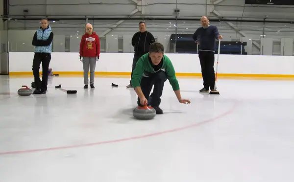 Rosja Volgodonsk Stycznia 2015 Curling Fani Curling Club Curling Club — Zdjęcie stockowe