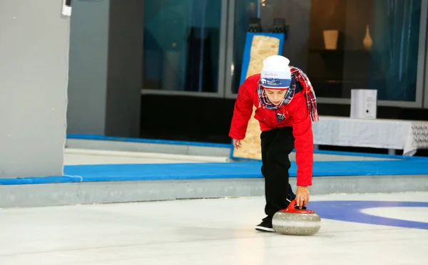 Rosja Volgodonsk Stycznia 2015 Curling Fani Curling Club Curling Club — Zdjęcie stockowe