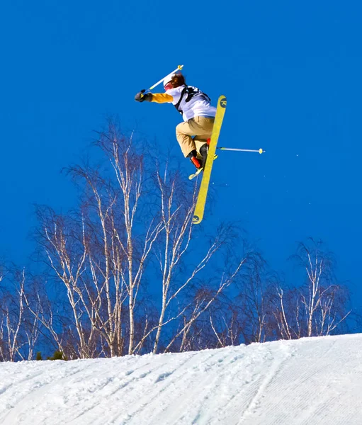 Ρωσία Volgodonsk Ιανουαρίου 2015 Skiingtraining Βόλτα Σκι Χειμερινά Σπορ — Φωτογραφία Αρχείου