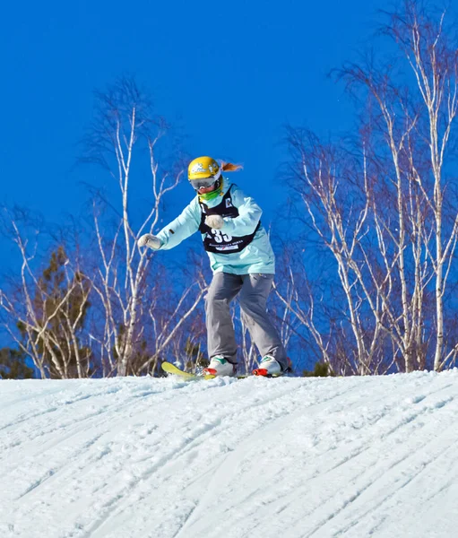 Rusya Volgodonsk Ocak 2015 Skiingtraining Binmek Kayaklar Kış Spor — Stok fotoğraf