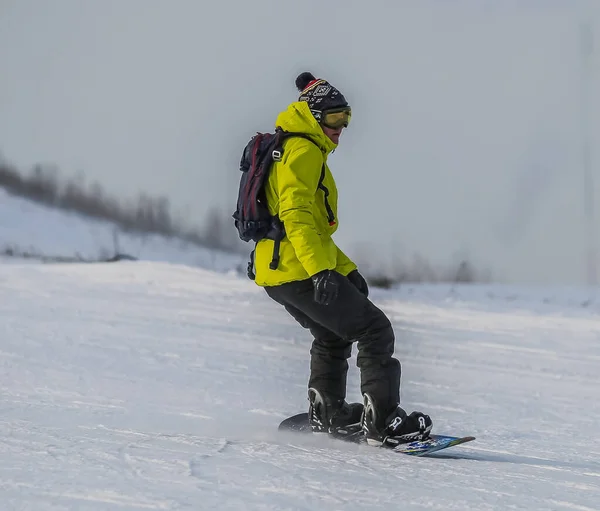 Rusland Volgodonsk Januari 2015 Skiëntrainingsrit Ski Winter Sport — Stockfoto