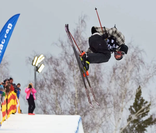 Oroszország Volgodonsk Január 2015 Síoktatáskirándulás Síléceken Téli Sport — Stock Fotó