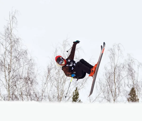 Oroszország Volgodonsk Január 2015 Síoktatáskirándulás Síléceken Téli Sport — Stock Fotó