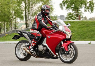 Rusya, Volgodonsk - 2 Haziran 2015 Motosiklet Yarışı Rallisi