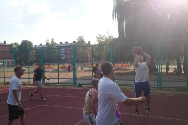 Russia Volgodonsk Giugno 2015 Pallacanestro Gioco Basket Sportivo — Foto Stock