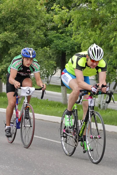 Russia Volgodonsk June 2015 Bicycle Riding Cycling Sport Accessible All — Stock Photo, Image