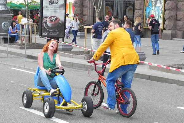 Russie Volgodonsk Juin 2015 Cyclisme Faire Vélo Sport Accessible Tous — Photo