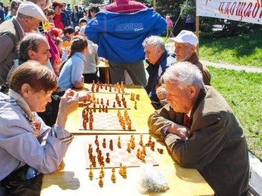Russia, Volgodonsk - January 18 2015:  Game of chess. Chess is a sport for the brain.