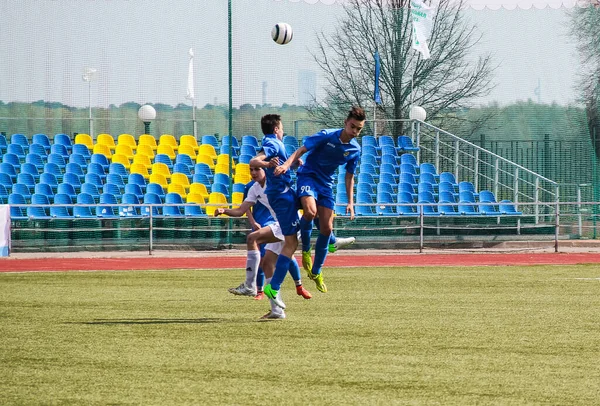 Ryssland Volgodonsk Maj 2015 Fotbollsmatch Träningsmatcher Juniorlag Och Fans — Stockfoto