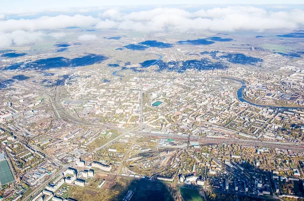 Vologda City Vue Ensemble Aerophotographie Vologda Maisons Bâtiments Ville — Photo