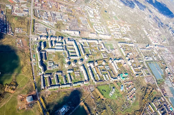 Vologda City Vogelperspectief Vliegtuigfoto Van Vologda Huizen Gebouwen Van Stad — Stockfoto