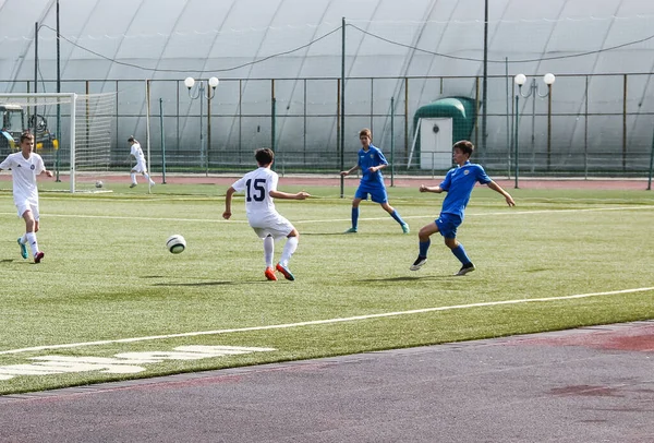 Rússia Volgodonsk Maio 2015 Jogo Futebol Jogos Treinamento Equipes Juniores — Fotografia de Stock