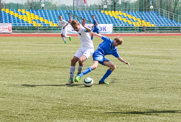 Ryssland Volgodonsk Maj 2015 Fotbollsmatch Träningsmatcher Juniorlag Och Fans — Stockfoto