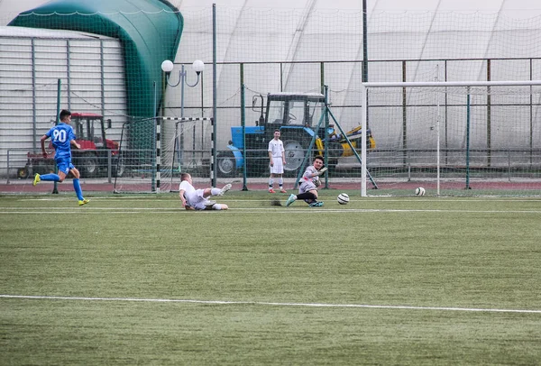 Rusland Volgodonsk Mei 2015 Voetbalwedstrijd Training Wedstrijden Junior Teams Fans — Stockfoto