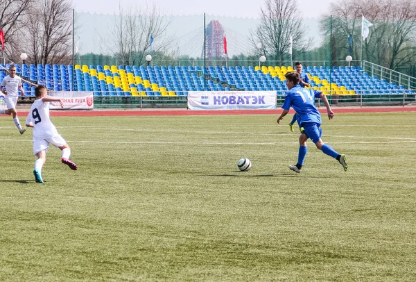 Rusya Volgodonsk Mayıs 2015 Futbol Maçı Antrenman Genç Takımlar Taraftarlar — Stok fotoğraf