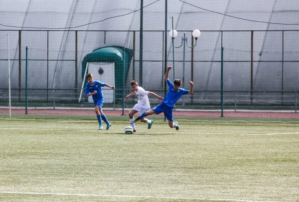 Oroszország Volgodonsk Május 2015 Focimeccs Képzési Mérkőzések Junior Csapatok Rajongók — Stock Fotó